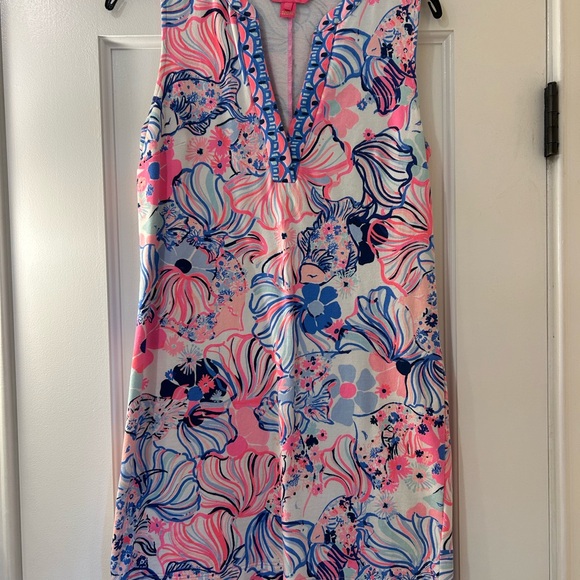 Lilly Pulitzer Pink and Blue Sleeveless Dress - Picture 6 of 8